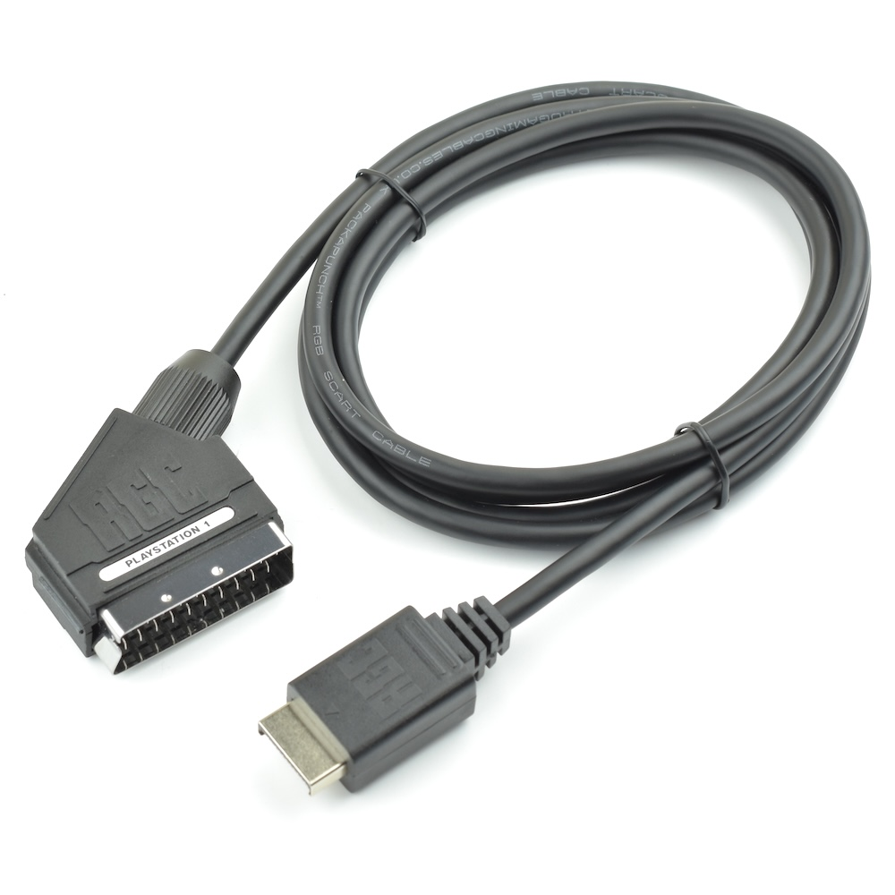 PS1 RGB SCART cable for CRT TV connection