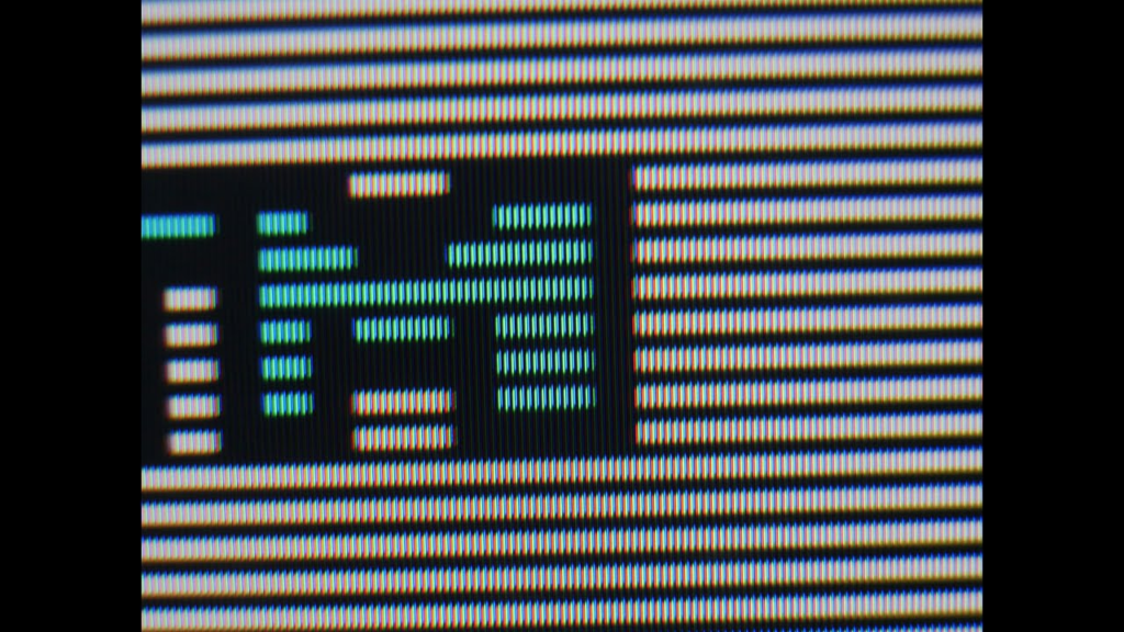 CRT scanlines close up on retro gaming screen