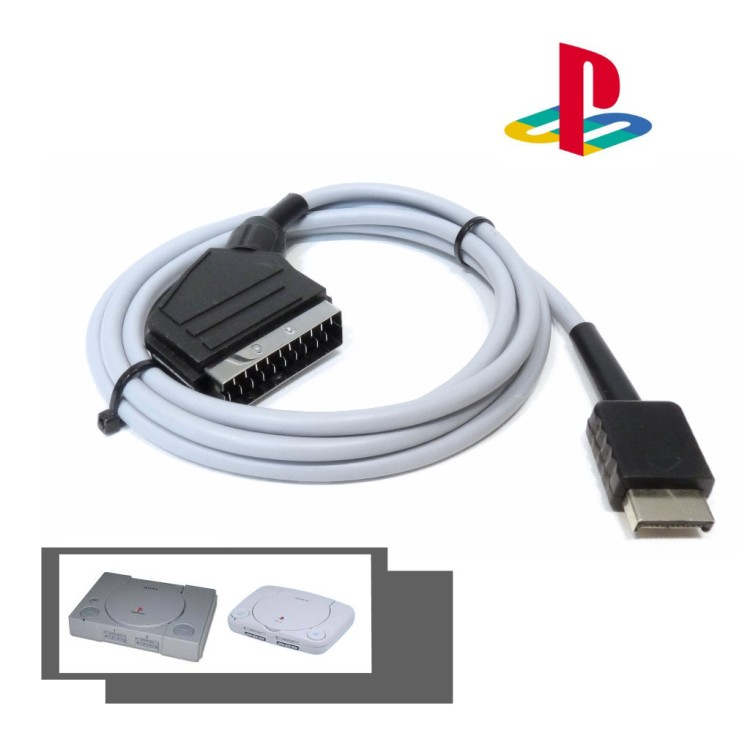 PS1 RGB SCART cable for CRT TV connection